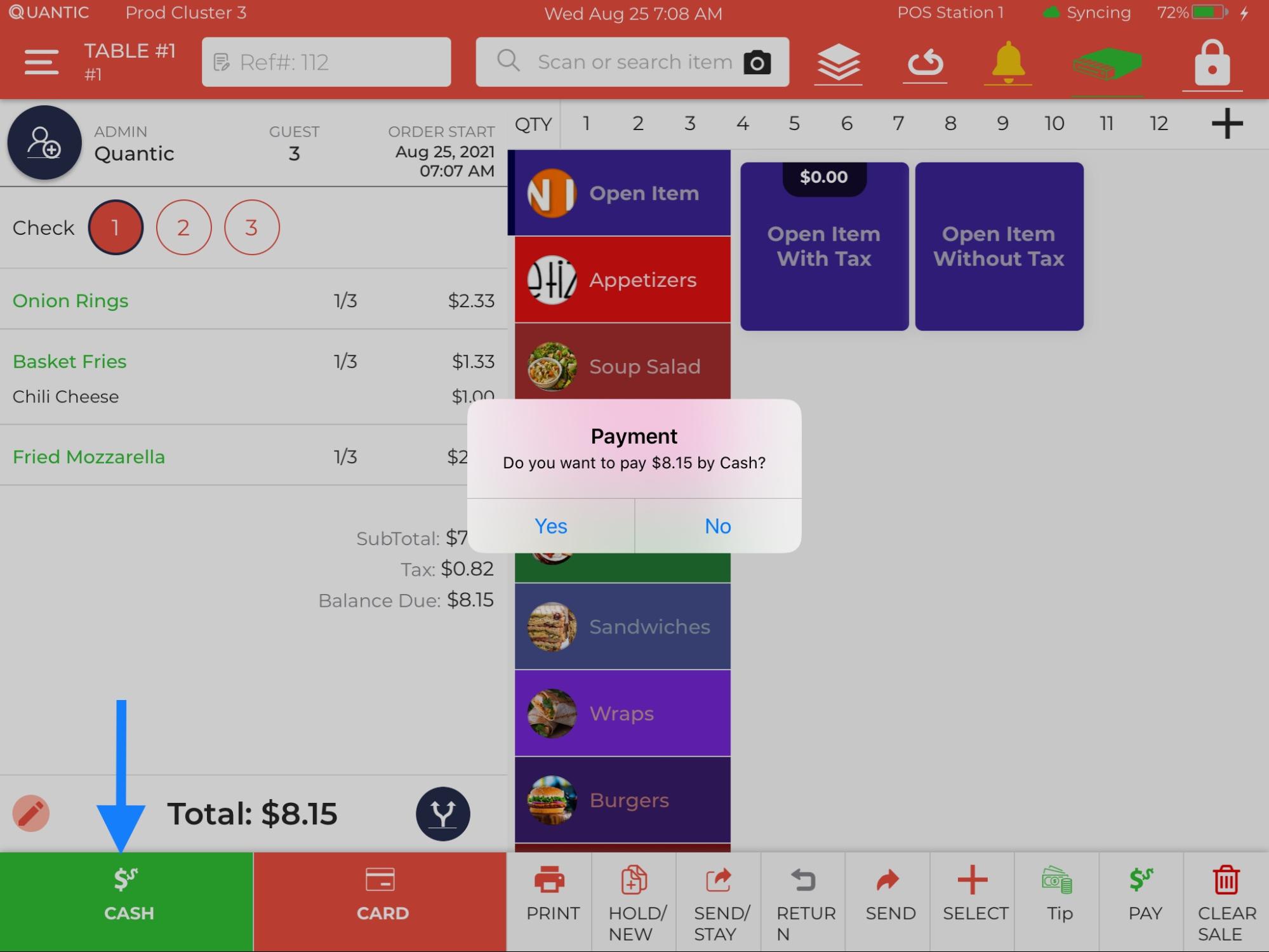 Splitting a Check Evenly | Quantic POS Learning Resources