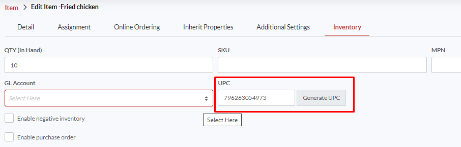 Generate UPC