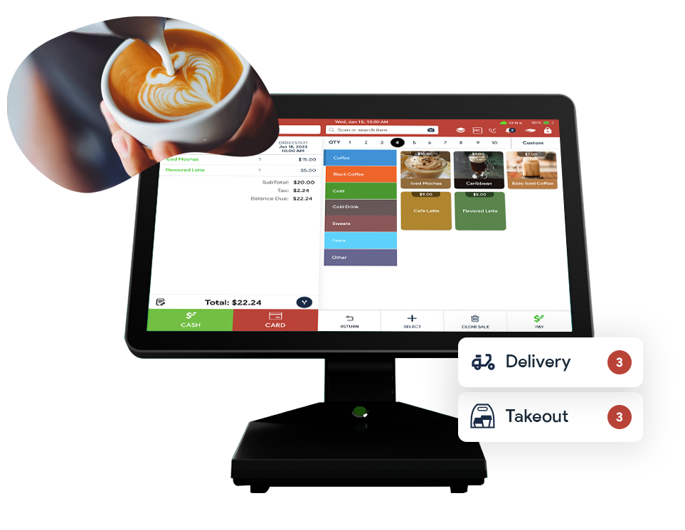 Coffee Shops - POS - Delivery - Takeout