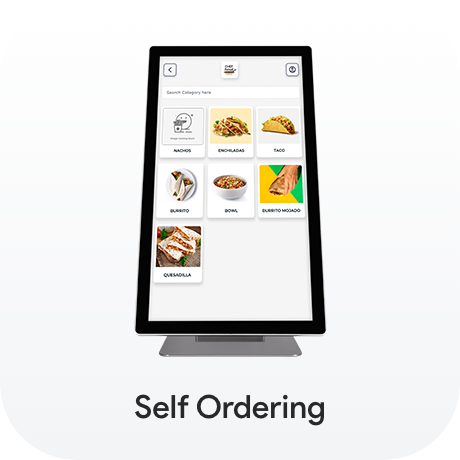 self ordering front view